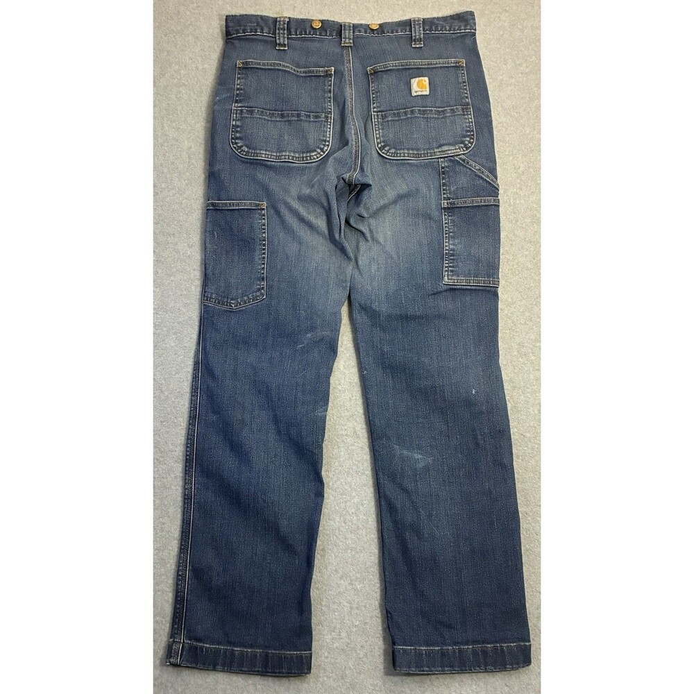 Carhartt Rugged Flex Relaxed Fit Utility Jeans Men’s 33x32 Carpenter Denim - Picture 8 of 10